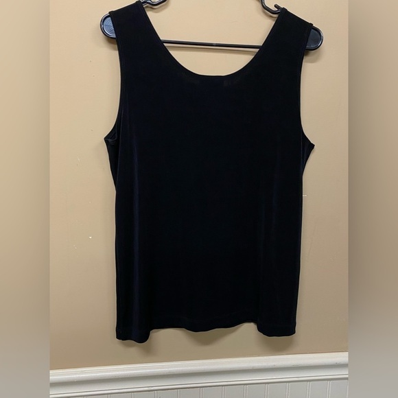 Chico's Travelers Black Slinky Knit Acetate Shell Tank Size 3 (XL) - Picture 2 of 5